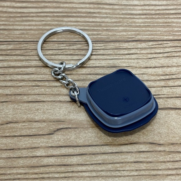 Mini Blue Grey Tupperware Keychain - Picture 4 of 5